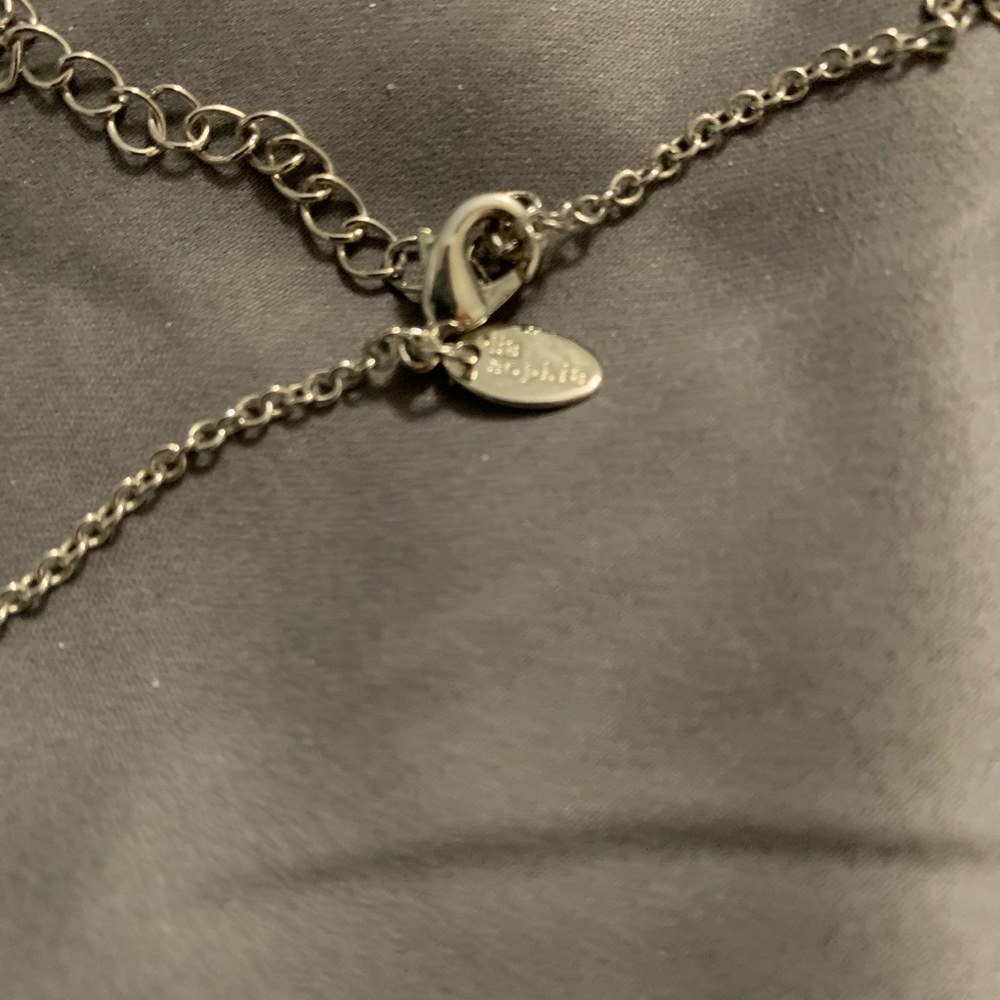 Lia Sophia silver tone necklace, 36 inches long - Picture 4 of 4